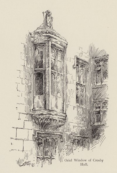 Finestra Oriel di Crosby Hall, di fronte a Great St Helen