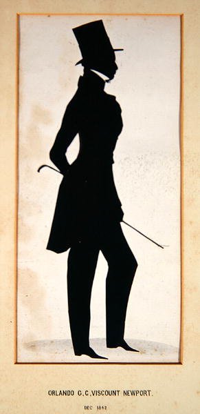 Orlando, Visconte Newport, silhouette di un artista sconosciuto da English School