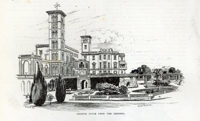 Osborne House dai giardini, da 