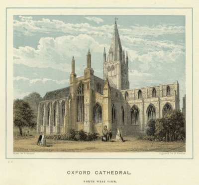Cattedrale di Oxford, vista nord-ovest da English School