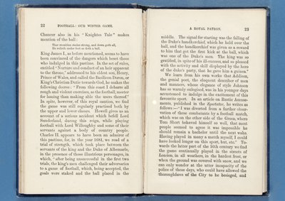 Pagina da Football: Our Winter Game, di Charles W. Alcock, 1874 da English School