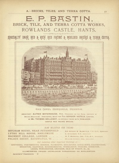Pagina dal Compendio degli Architetti, Geometri e Ingegneri 1892 da English School