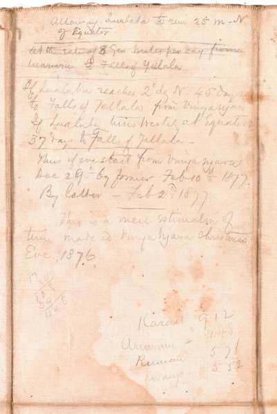 Pagina da un album appartenente a Henry Morton Stanley da English School