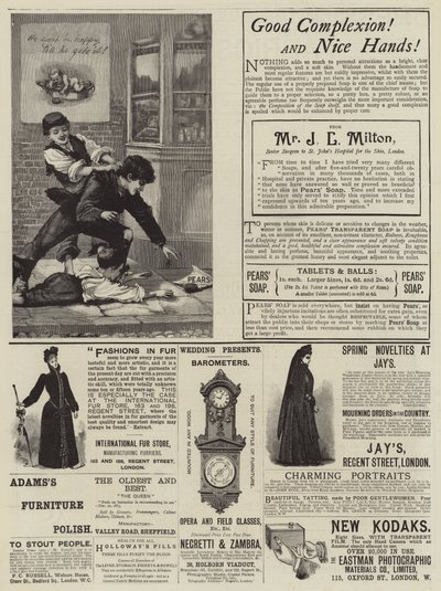 Pagina di pubblicità (incisione) da English School
