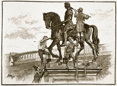 Dipinto di Re Guglielmo Nero, Dublino, 1822, illustrazione da Cassells Illustrated History of England da English School