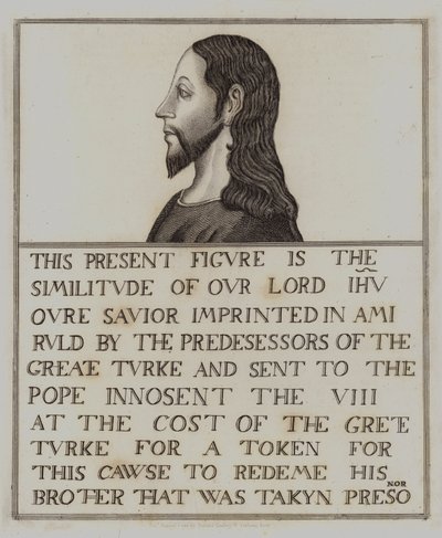 Dipinto di Gesù Cristo su quercia da English School