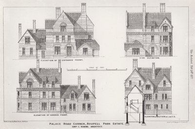 Angolo di Palace Road, Roupell Park Estate da English School