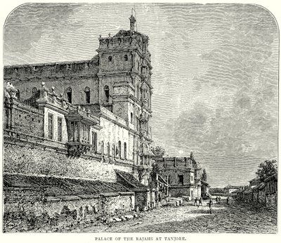 Palazzo dei Rajah a Tanjore (incisione) da English School