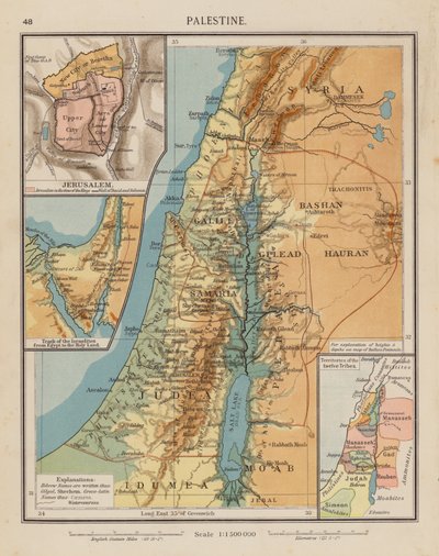 Palestina (litografia a colori) da English School