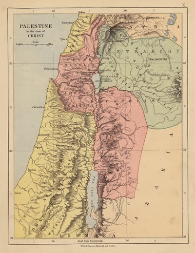 Palestina al Tempo di Cristo da English School