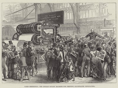 Mostra di Parigi, la Macchina Rotativa Ingram per la Stampa di Giornali Illustrati da English School