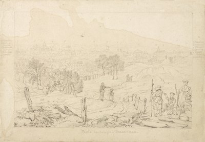 Parigi dalle Alture di Belle Ville, 1815 da English School