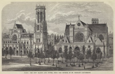 Parigi, il nuovo municipio e la torre, accanto alla chiesa di St Germain l