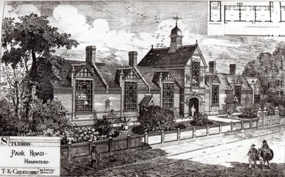 Park Road, Hampstead, da The Building News, 3 settembre 1880 da English School