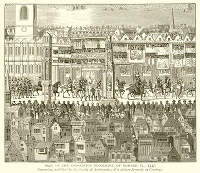 Parte della Processione di Incoronazione di Edoardo VI, 1547 da English School