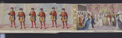Parte del panorama del matrimonio della regina Vittoria, c.1840 da English School
