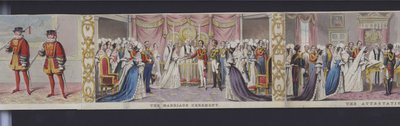 Parte del panorama del matrimonio della regina Vittoria, c.1840 da English School