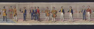 Parte del panorama del matrimonio della regina Vittoria, c.1840 da English School