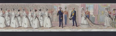 Parte del panorama del matrimonio della regina Vittoria, c.1840 da English School