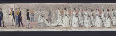 Parte del panorama del matrimonio della regina Vittoria, c.1840 da English School