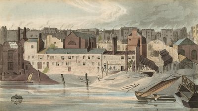 Parte delle rovine del Savoy nel 1816 da English School