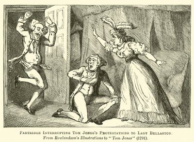 Partridge interrompe le proteste di Tom Jones a Lady Bellaston da English School