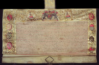 Brevetto per il ripristino del Ducato di Norfolk, da Carlo II, 1660 da English School