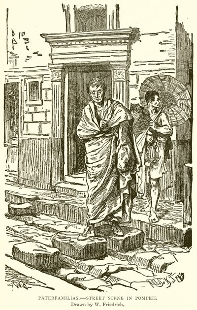 Paterfamilias.--Scena di strada a Pompei da English School