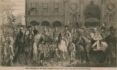 La pace proclamata alla Royal Exchange nel 1748 da English School