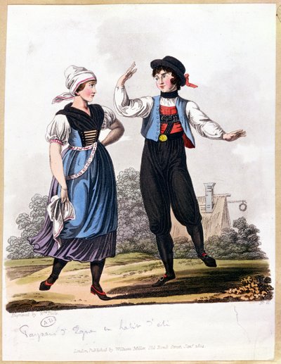 Danza contadina a Eger, Boemia, inciso da William Poole, 1804 da English School