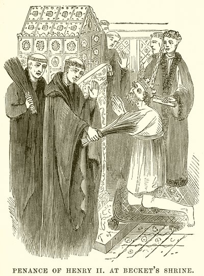 Penitenza di Enrico II al santuario di Becket da English School
