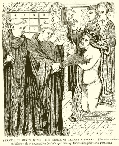 Penitenza di Enrico davanti al Santuario di Thomas a Becket da English School