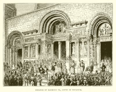 Penitenza di Raimondo VI, conte di Tolosa da English School