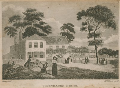 Persone nei giardini della Copenhagen House da English School