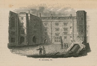 Persone che passeggiano nei giardini del Palazzo Bridewell da English School