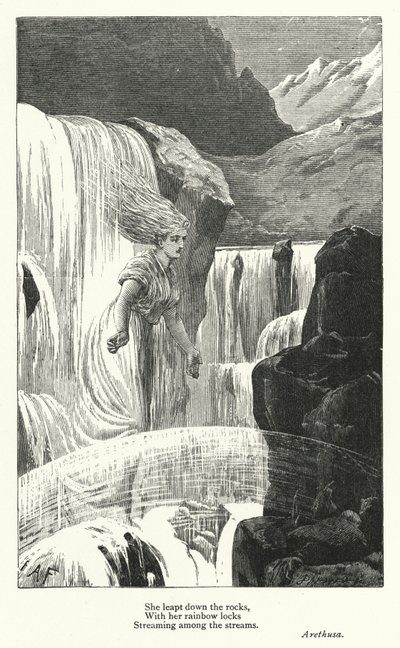 Percy Bysshe Shelley: Illustrazione per Arethusa (incisione) da English School