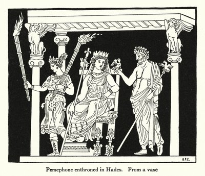 Persefone in trono nell