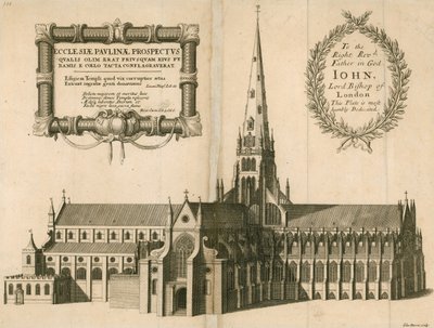 Veduta prospettica della Cattedrale di St Paul, Londra da English School