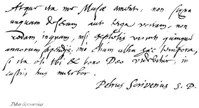 Peter Scriverius da English School
