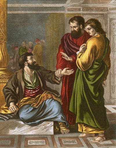 Pietro e Giovanni alla porta del tempio da English School