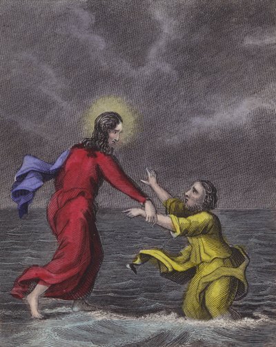 Pietro scese e camminò sull
