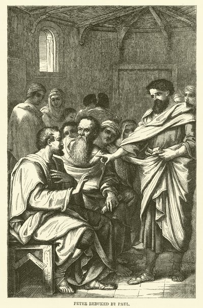 Pietro rimproverato da Paolo (incisione) da English School