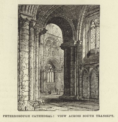 Cattedrale di Peterborough, vista attraverso il transetto sud da English School