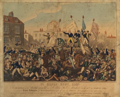 Massacro di Peterloo, 1819 da English School