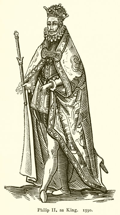 Filippo II come Re. 1590 da English School