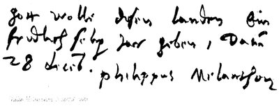 Filippo Melantone, n. 1497, m. 1560 da English School