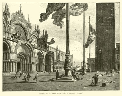Piazza San Marco, con la Piazzetta, Venezia da English School