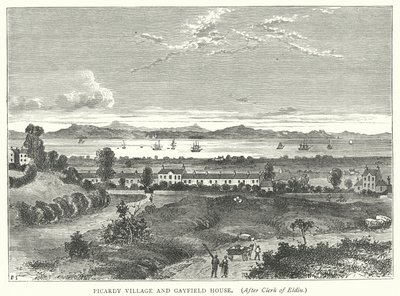 Picardy Village e Gayfield House (incisione) da English School