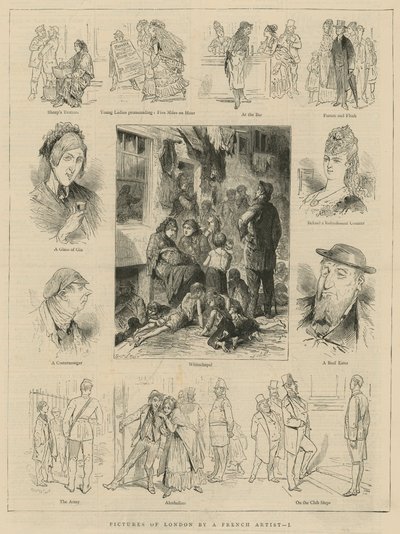 Immagini di Londra di un artista francese da English School