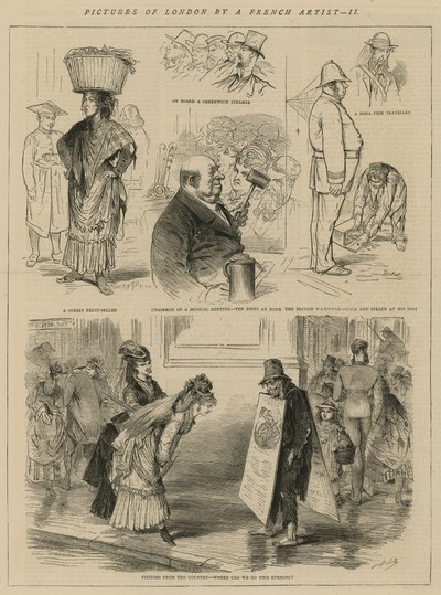 Immagini di Londra di un artista francese da English School